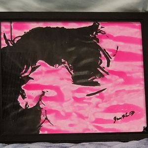 Beautiful Abstract Glow-N-Dark Painting Of A Beautiful Woman By James M. Estep